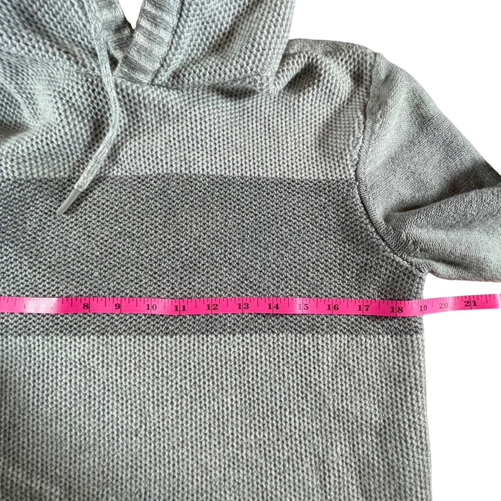 Urban Pipeline Mens Grey Striped Knit Hoodie Sweater Size Small - Picture 5 of 6